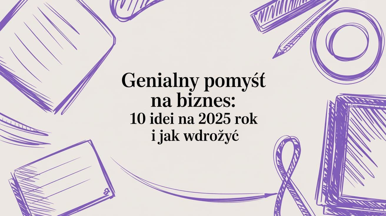 Poznaj genialny pomysł na biznes i 10 praktycznych sposobów na start w 2025 roku. Sprawdź, jak go wdrożyć.