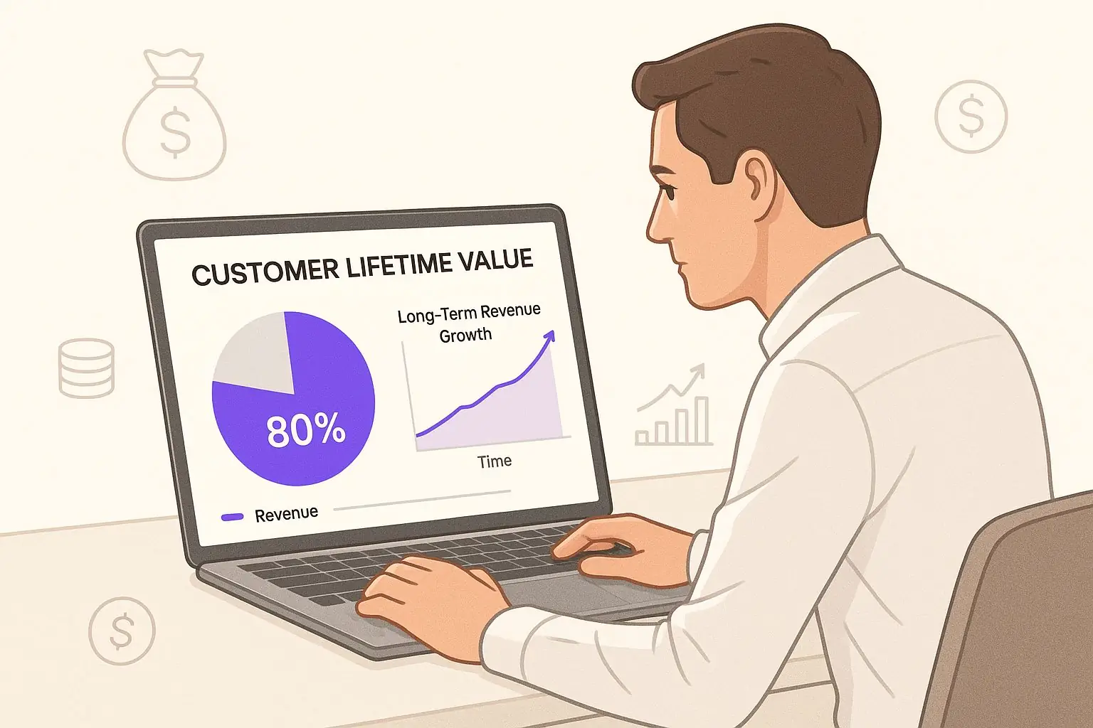 Infographic about customer lifetime <a href=