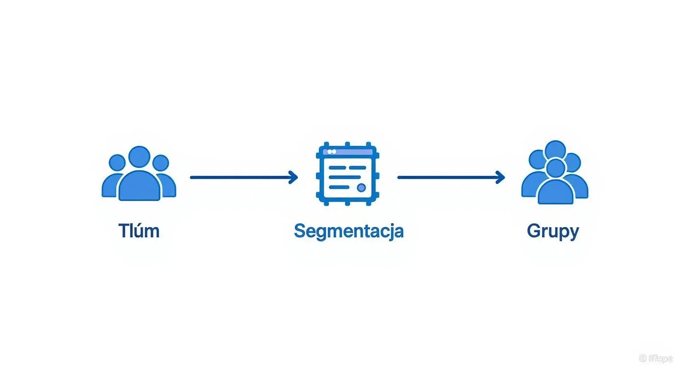 Infographic about segmentacja klientów
