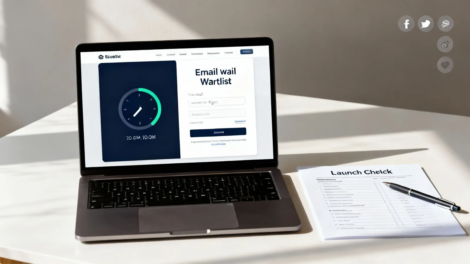 A person at a computer launching a rocket, symbolizing the marketing launch of a new membership site.